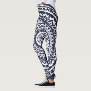 Weiße Mandala Lass dich vom Meer befreien Leggings