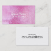 Weiße Mandala über strukturiertem tiefrosa Visitenkarte (Vorne/Hinten)