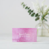 Weiße Mandala über strukturiertem tiefrosa Visitenkarte (Stehend Vorderseite)