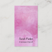 Weiße Mandala über strukturiertem tiefrosa Visitenkarte (Vorderseite)