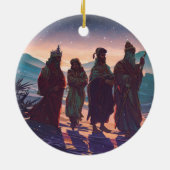 Weiße Männer, die das Kind Jesus suchen Keramik Ornament (Hinten)