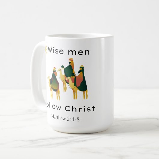 Weiße Männer folgen Christus Kaffeetasse (Vorderseite Links)