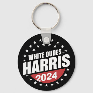 Weiße Männer für Kamala Harris Wahl 2024 Schlüsselanhänger