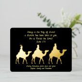 Weiße Männer Magi Christliche Weihnachtsfohlen-Kar Folieneinladung (Stehend vorne)