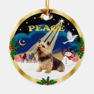 Weiße Männer - Norwich Terrier Keramik Ornament