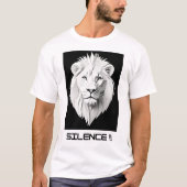 Weiße Männer Shirt mit Löwenhaltung (Vorderseite)
