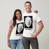 Weiße Männer Shirt mit Löwenhaltung (Unisex)