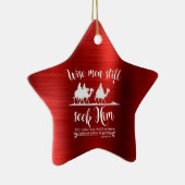 Weiße Männer suchen ihm immer noch Weihnachten Keramik Ornament (Rechts)