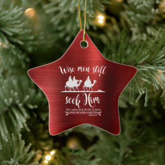Weiße Männer suchen ihm immer noch Weihnachten Keramik Ornament