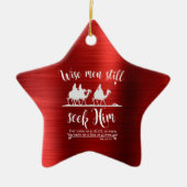 Weiße Männer suchen ihm immer noch Weihnachten Keramik Ornament (Vorne)