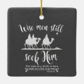 Weiße Männer suchen ihm noch Weihnachten Keramikornament (Rückseite)