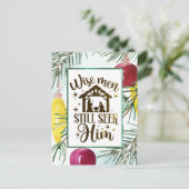 Weiße Männer suchen ihn noch immer nach Weihnachts Postkarte (Stehend Vorderseite)