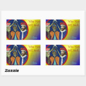 Weiße Männer suchen ihn noch immer! Rechteckiger Aufkleber (Blatt)