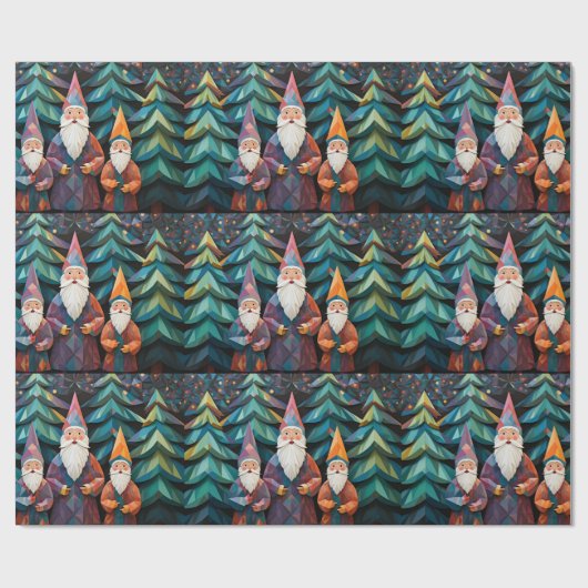 Weiße Männer Weihnachtsmuster farbenfroh Elegant C Geschenkpapier (Flach)