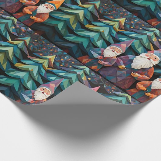 Weiße Männer Weihnachtsmuster farbenfroh Elegant C Geschenkpapier (Ecke)