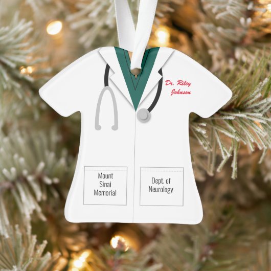 Weiße Mäntel Grüne Kreuze Doktor Beruf Ornament (Baum)