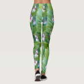 Weiße Manzanitenblüte grün Leggings (Rückseite)