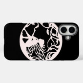 Weiße Märchen auf schwarzem Hintergrund Case-Mate iPhone Hülle (Rückseite (Horizontal))