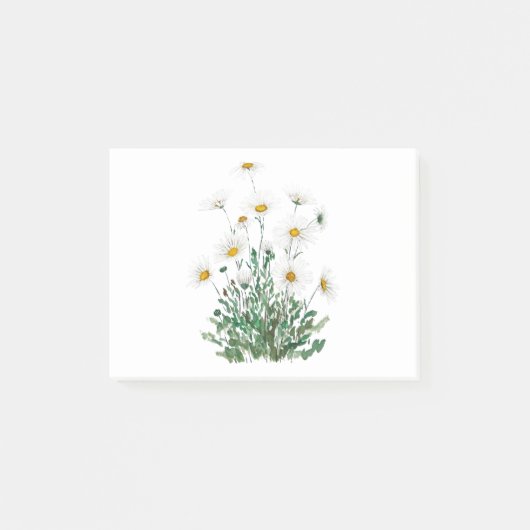 Weiße Margaretenfarbe Post-it Klebezettel (Vorderseite)