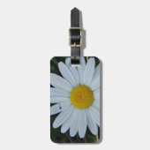 Weisse Margerite auf Stäbchen Gepäckanhänger (Vorderseite vertikal)