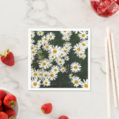 Weiße Margerite Wiese Serviette (Beispiel)