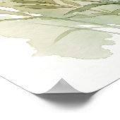 Weiße Margerite Wildblume Wasserfarben Poster (Ecke)