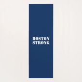 Weiße Marineblau "Boston Strong" Yogamatte (Rückseite)