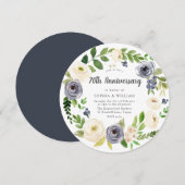 Weiße Marinebracht 70. Hochzeitstag Einladung (Vorne/Hinten)