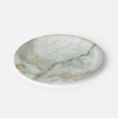 Weiße Marmelade Pappteller (Schrägansicht)