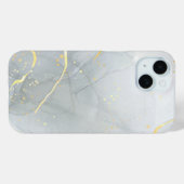 Weiße Marmor-Chic-Glitter Case-Mate iPhone Hülle (Rückseite (Horizontal))
