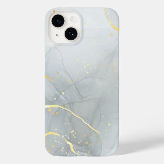 Weiße Marmor-Chic-Glitter Case-Mate iPhone Hülle (Rückseite)