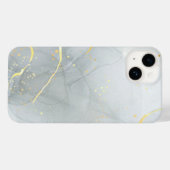 Weiße Marmor-Chic-Glitter Case-Mate iPhone Hülle (Rückseite (Horizontal))