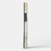 Weiße Marmor-Chic-Gold-Glitter-Monogramm Case-Mate iPhone Hülle (Rückseite / Rechts)