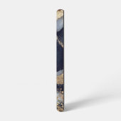 weiße Marmor-Chic-Gold-Glitter-Monogramm Samsung Galaxy Hülle (Linke Seite)