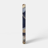 weiße Marmor-Chic-Gold-Glitter-Monogramm Samsung Galaxy Hülle (Linke Seite)