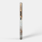 weiße Marmor-Chic-Gold-Glitter-Monogramm Samsung Galaxy Hülle (Rechte Seite)