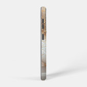 weiße Marmor-Chic-Gold-Glitter-Monogramm Samsung Galaxy Hülle (Rechte Seite)