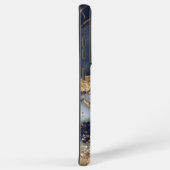 weiße Marmor-Chic-Gold-Glitter-Monogramm Samsung Galaxy Hülle (Rechte Seite)