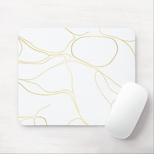 Weiße Marmor-Eleganz Mousepad