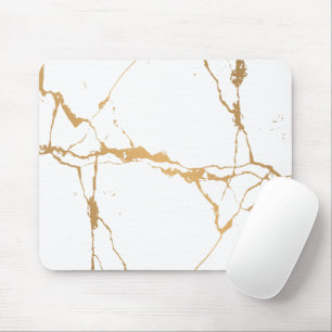 Weiße Marmor-Eleganz  Mousepad