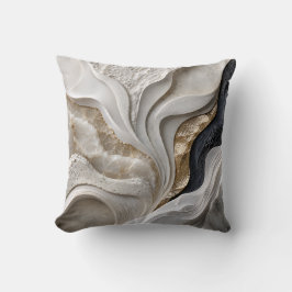 Weiße Marmor-Gold-Abstraktion | Luxuskissen Kissen