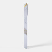 weiße Marmor-Goldlinien-Monogramm iPhone 15 Hülle (Rechte Seite)
