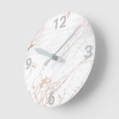 WEISSE MARMOR MODERN WALL CLOCK RUNDE WANDUHR (Winkel)