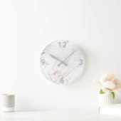 WEISSE MARMOR MODERN WALL CLOCK RUNDE WANDUHR (Zuhause)