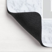 Weiße Marmor-Monogramm Mousepad (Ecke)