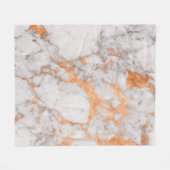 Weiße Marmor-u. Kupfer-kundenspezifische Fleecedecke (Vorderseite (Horizontal))