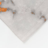 Weiße Marmor-u. Kupfer-kundenspezifische Fleecedecke (Ecke)