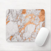 Weiße Marmor-u. Kupfer-Mäusematte Mousepad (Mit Mouse)