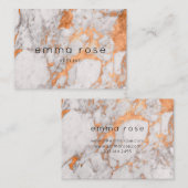 Weiße Marmor-u. Kupfer-Visitenkarte Visitenkarte (Vorne/Hinten)