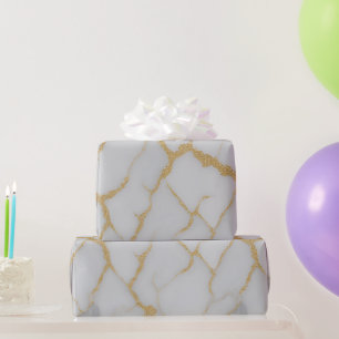 Weiße Marmor- und Goldadern Luxus-Geschenkpapier Geschenkpapier